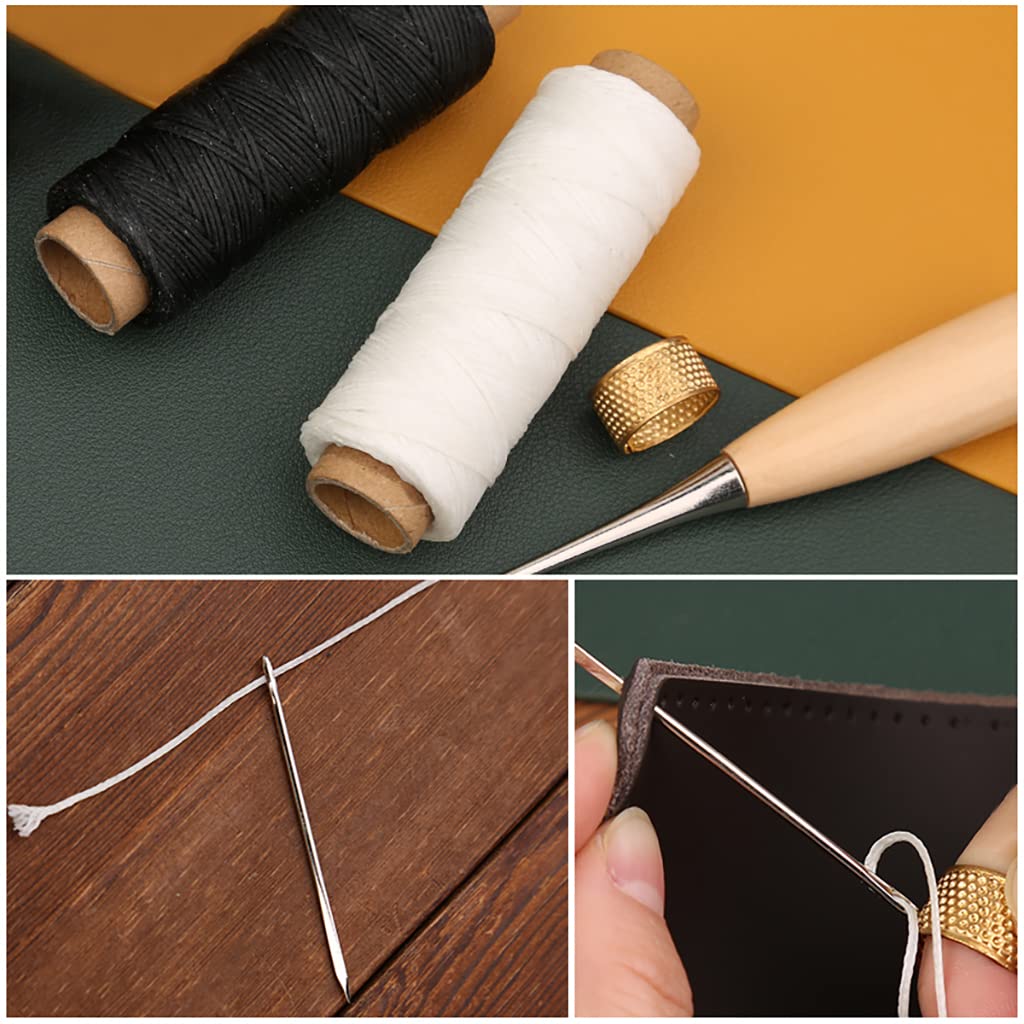 Supvox 16pcs Leather Sewing Tools, Upholstery Repair Kit with Sewing Thread, Large Eye Leather Sewing Needles, Awl, Leather Hand Sewing Needles, Leather Craft Tool Kit for Leather Repair, Stitching Supvox 16pcs Leather Sewing Tools, Upholstery Repair Kit with Sewing Thread, Large Eye Leather Sewing Needles, Awl, Leather Hand Sewing Needles, Leather Craft Tool Kit for Leather Repair, Stitching